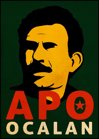 Portrait du leader-fondateur du PKK, Abdullah Öcalan